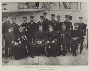 Ekspeditionen mod Sierra Leone-oprørerne, officerer fra HMS Fox af English Photographer