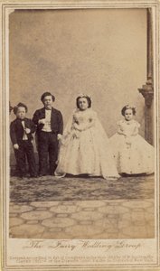 Febryllupsgruppen; General Tom Thumb af English Photographer