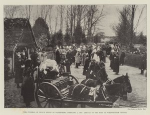 Prins Henrik af Battenbergs begravelse, 5. februar 1896, Ligets ankomst til Whippingham Church af English Photographer