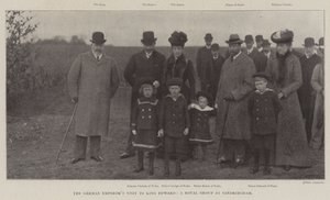 De tyske kejsere besøger King Edward, en kongelig gruppe i Sandringham af English Photographer