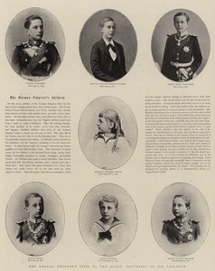 De tyske kejserbesøg hos dronningen, portrætter af hans børn af English Photographer