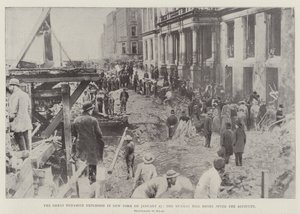 Den store dynamiteksplosion i New York den 27. januar, Murray Hill Hotel efter ulykken af English Photographer