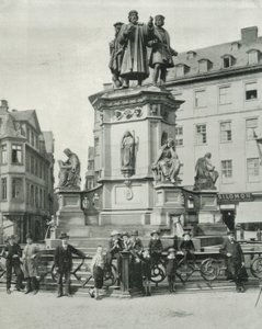 Gutenberg-monumentet, Frankfort (s/h-billede) af English Photographer