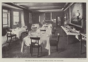 Hjemmet for Royal Yacht Squadron i Cowes, spisestuen af English Photographer