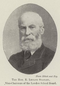 Den ærede E Lyulph Stanley, næstformand for London School Board af English Photographer