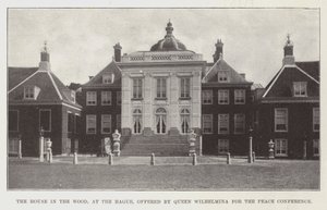 Huset i skoven, i Haag, tilbudt af dronning Wilhelmina til fredskonferencen af English Photographer