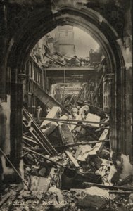 Houses of Parliament, London, viser bombeskader under anden verdenskrig (s/h-billede) af English Photographer