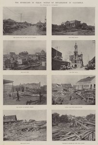 Orkanen i Texas, Ødelæggelsesscener i Galveston