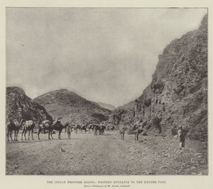 Indian Frontier Rising, vestlig indgang til Khyber-passet af English Photographer