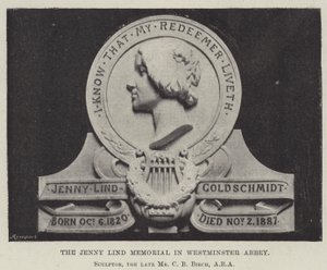 Jenny Lind Memorial i Westminster Abbey af English Photographer