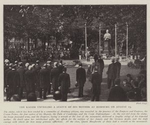 Kaiser afslører en statue af sin mor i Homburg den 19. august af English Photographer