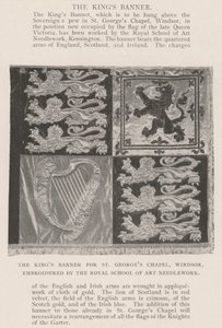 Kings Banner for St Georges Chapel, Windsor, broderet af Royal School of Art Needlework af English Photographer