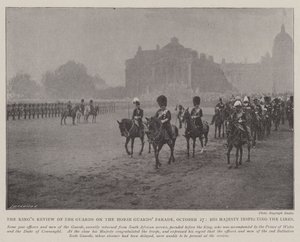 The Kings Review of the Guards on the Horse Guard Parade, 27. oktober, Hans Majestæt inspicerer linerne af English Photographer