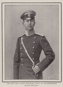 Den afdøde HKH Alfred, arveprins af Sachsen-Coburg-Gotha af English Photographer