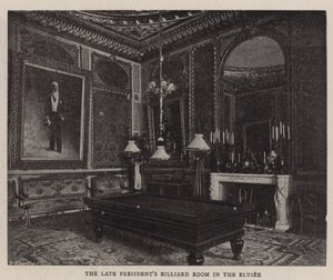 The Late Presidents Billiard Room i Elysee af English Photographer