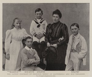 Det seneste portræt af prinsesse Henrik af Battenberg og hendes børn af English Photographer
