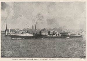The Seneste Torpedo-Boat Destroyer Ulykke, HMS Wizard, beskadiget ud for Portsmouth den 5. december af English Photographer