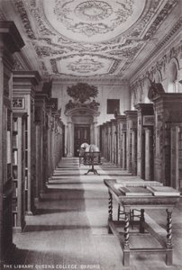 Library Queens College, Oxford af English Photographer