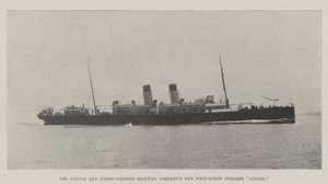 The London and North-Western Railway Companys nye Twin-Screw Steamer Anglia af English Photographer
