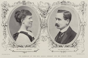 Ægteskabet mellem den ærede Alicia Amherst og hr. Evelyn Cecil af English Photographer
