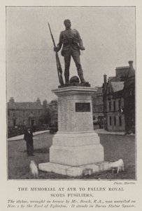 Mindesmærket i Ayr for de faldne kongelige skotske fusilier af English Photographer