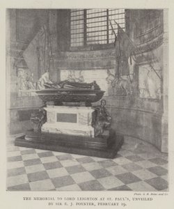 Mindesmærket for Lord Leighton i St. Pauls, afsløret af Sir E J Poynter, 19. februar af English Photographer