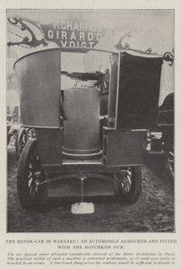 Motor-Car in Warfare, en bil pansret og udstyret med Hotchkiss Gun af English Photographer