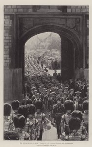 Naval Brigade of HMS Powerful ved Windsor, på vej ind i Quadrangle af English Photographer