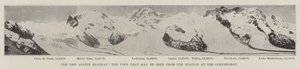 Den nye alpine jernbane, udsigten, der kan ses fra stationen ved Gornergrat af English Photographer