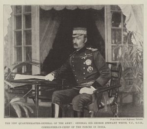 Den nye generalkvartermester for hæren, general Sir George Stewart White, VC, GCB, øverstkommanderende for styrkerne i Indien af English Photographer