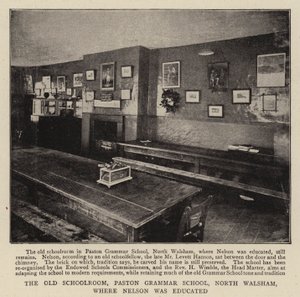 The Old Schoolroom, Paston Grammar School, North Walsham, hvor Nelson blev uddannet af English Photographer