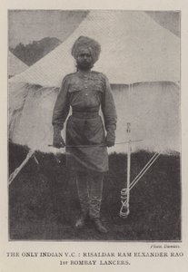 Den eneste indiske VC, Risaldar Ram Elxander Rao, 1. Bombay Lancers af English Photographer
