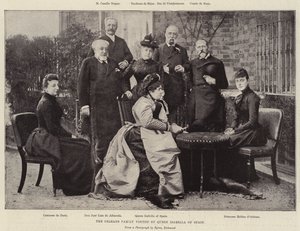 Familien Orleans besøges af dronning Isabella af Spanien af English Photographer