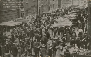 Fjerkræmarkedet, Petticoat Lane, søndag morgen af English Photographer