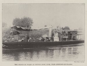 Prinsen af Wales ved Penton Hook Lock, nær Chertsey-on-Thames af English Photographer