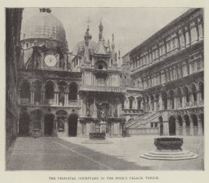 Hovedgården i Dogespaladset, Venedig af English Photographer