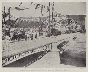 Dronningen i Nice, Hendes Majestæt, åbner den nye bro over Paillon den 27. april af English Photographer