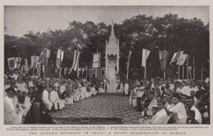 Dronningens fødselsdag i Indien, en hinduistisk fejring i Bombay af English Photographer
