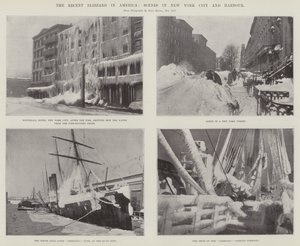 The Recent Blizzard in America, Scener i New York City og Harbor