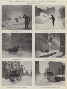 Den seneste snestorm i Amerika, scener i Philadelphia af English Photographer