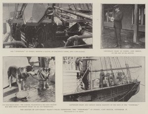 Løjtnant Pearys Polar Expeditions tilbagevenden, Windward ved Sydney, Cape Breton, 18. september af English Photographer