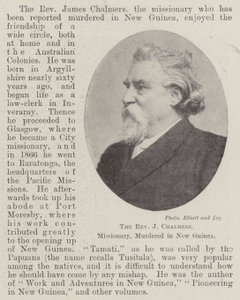 Pastor J Chalmers, missionær, myrdet i New Guinea, april 1901 af English Photographer