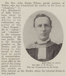 Pastor J R Wilson, som har meldt sig frivilligt til fronten af English Photographer