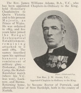 Reverend J W Adams, VC, udnævnte præst til kongen af English Photographer