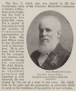 Pastor Joseph Odell, præsident for Primitive Methodist Conference af English Photographer