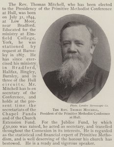 Pastor Thomas Mitchell, formand for Primitive Methodist Conference i Hull af English Photographer