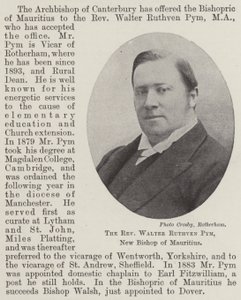 Pastor Walter Ruthven Pym, ny biskop af Mauritius af English Photographer