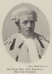 Den rette ærede Lord Robertson, New Lord of Appeal af English Photographer