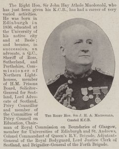 The Right Honourable Sir J H A Macdonald, skabte KCB af English Photographer