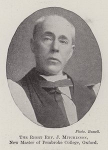 Den rigtige pastor J Mitchinson, ny mester ved Pembroke College, Oxford af English Photographer